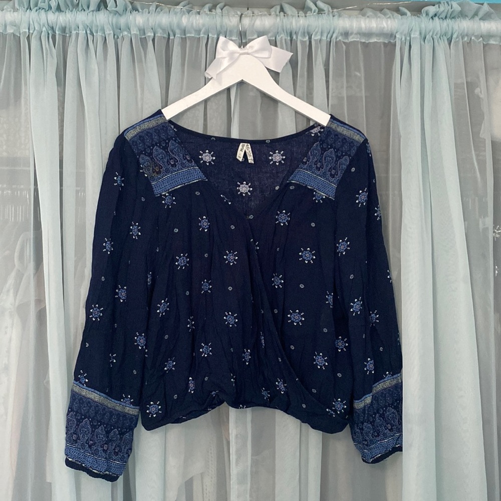Blue light blouse